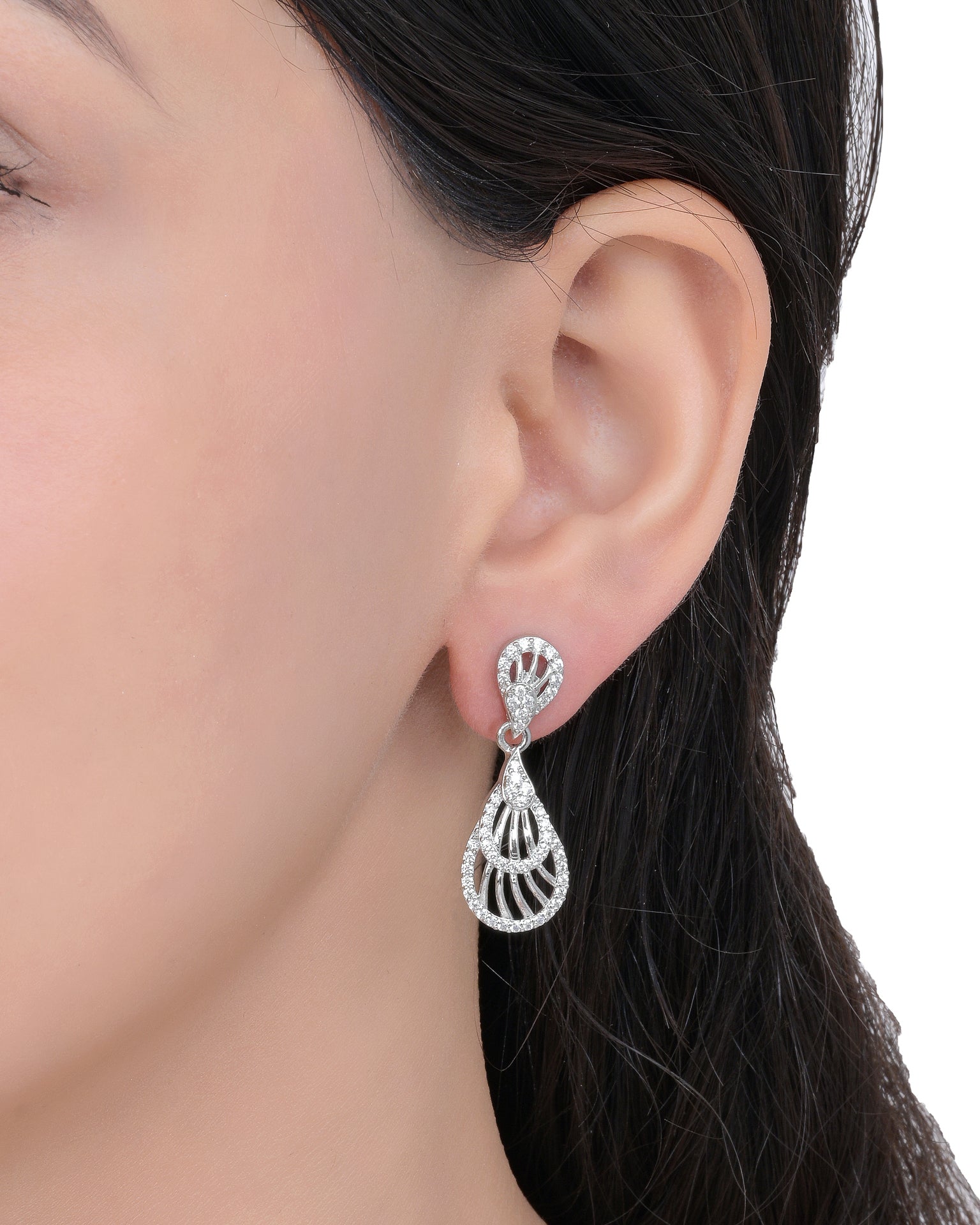 Dewy Drops Silver Earrings