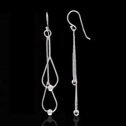 Tear-Drop Silver Earrings