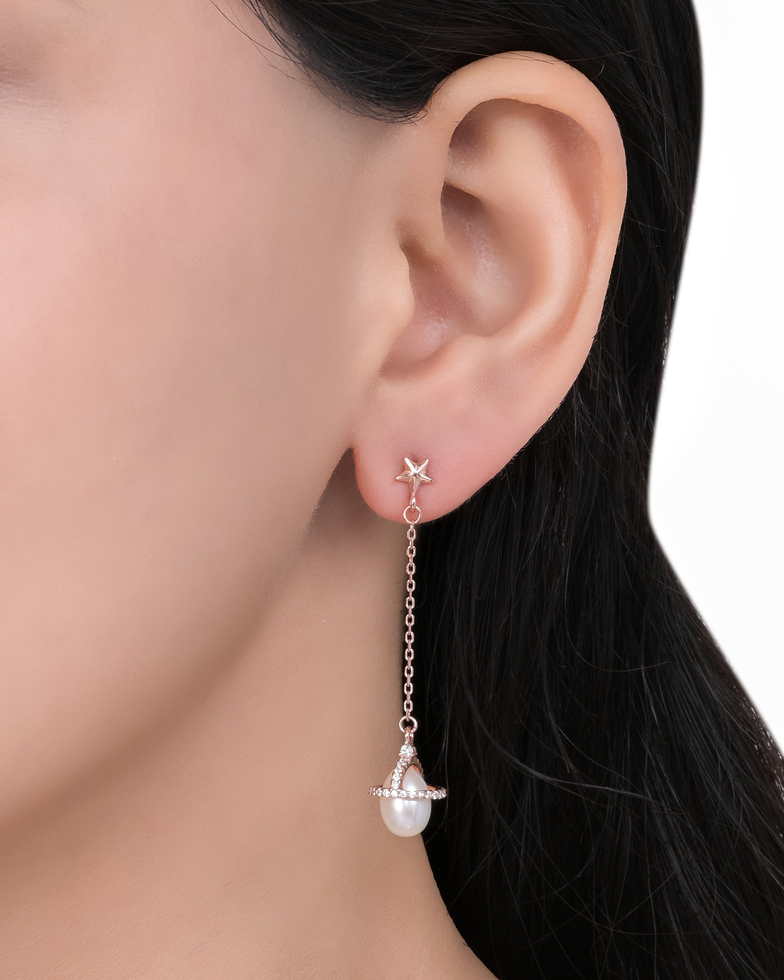 Pearl Drop Silver Earrings