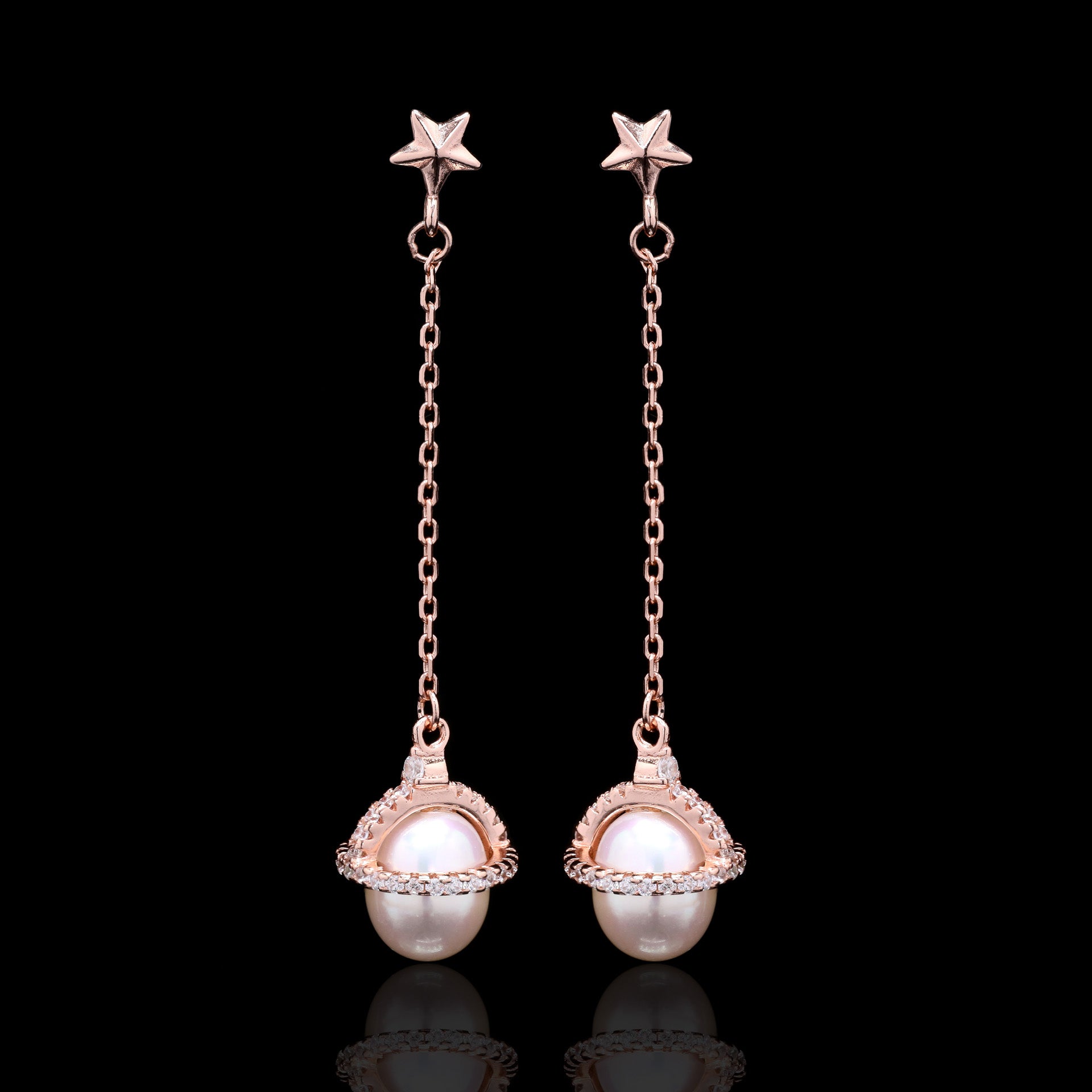 Pearl Drop Silver Earrings