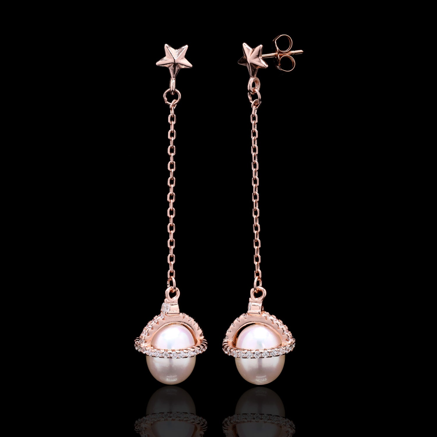 Pearl Drop Silver Earrings