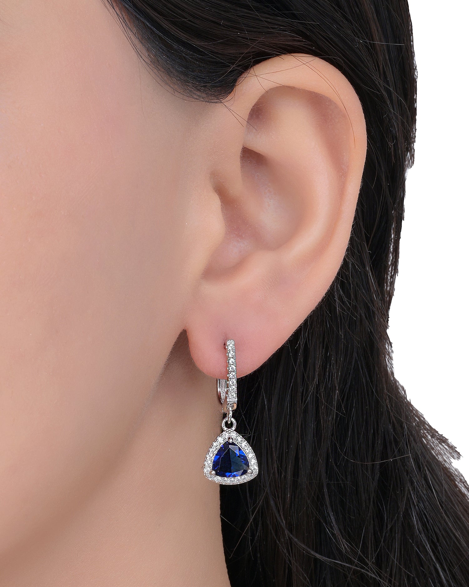 Forever Blue Silver Earrings