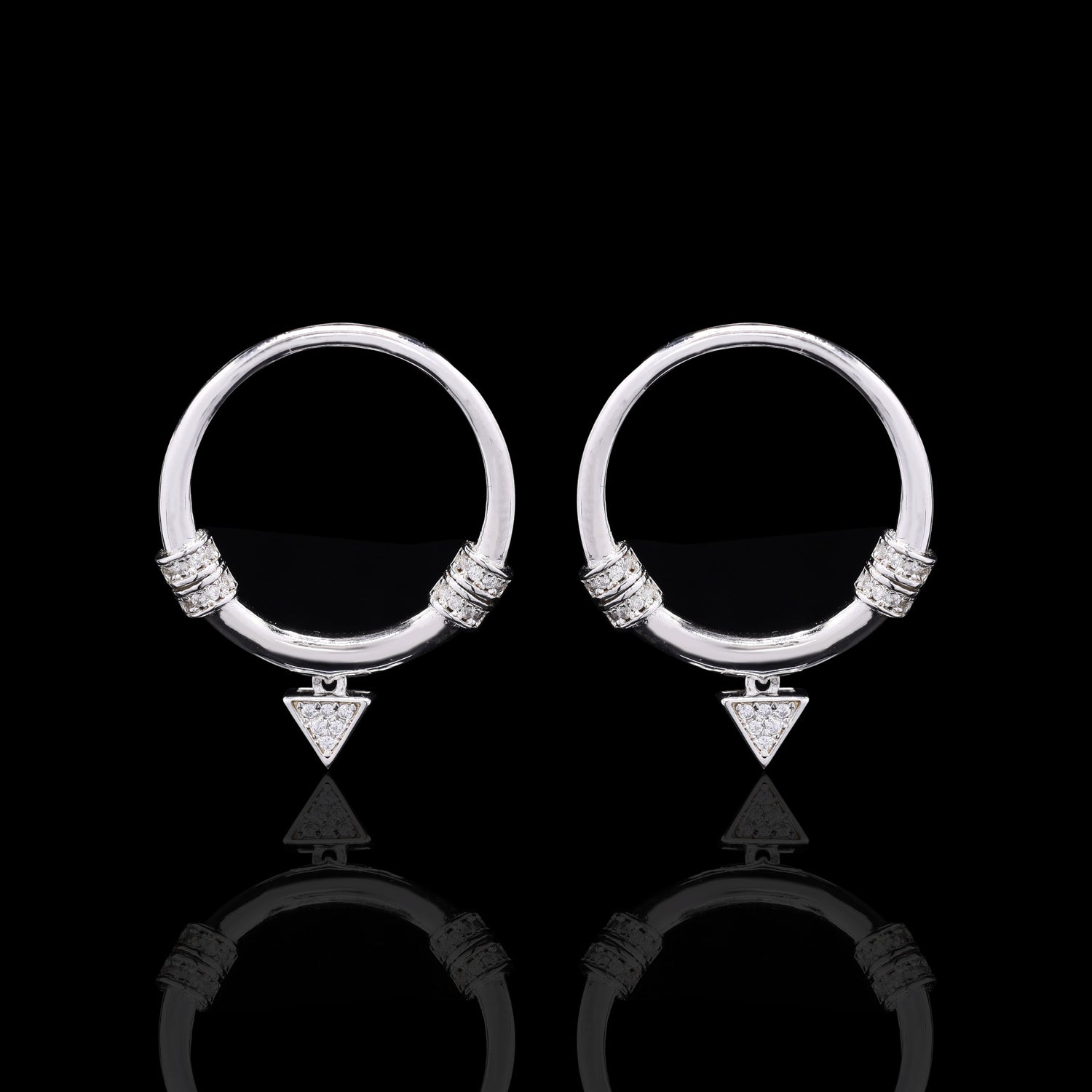 Hoop and Hang Silver Earrings
