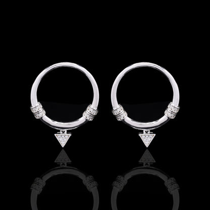 Hoop and Hang Silver Earrings