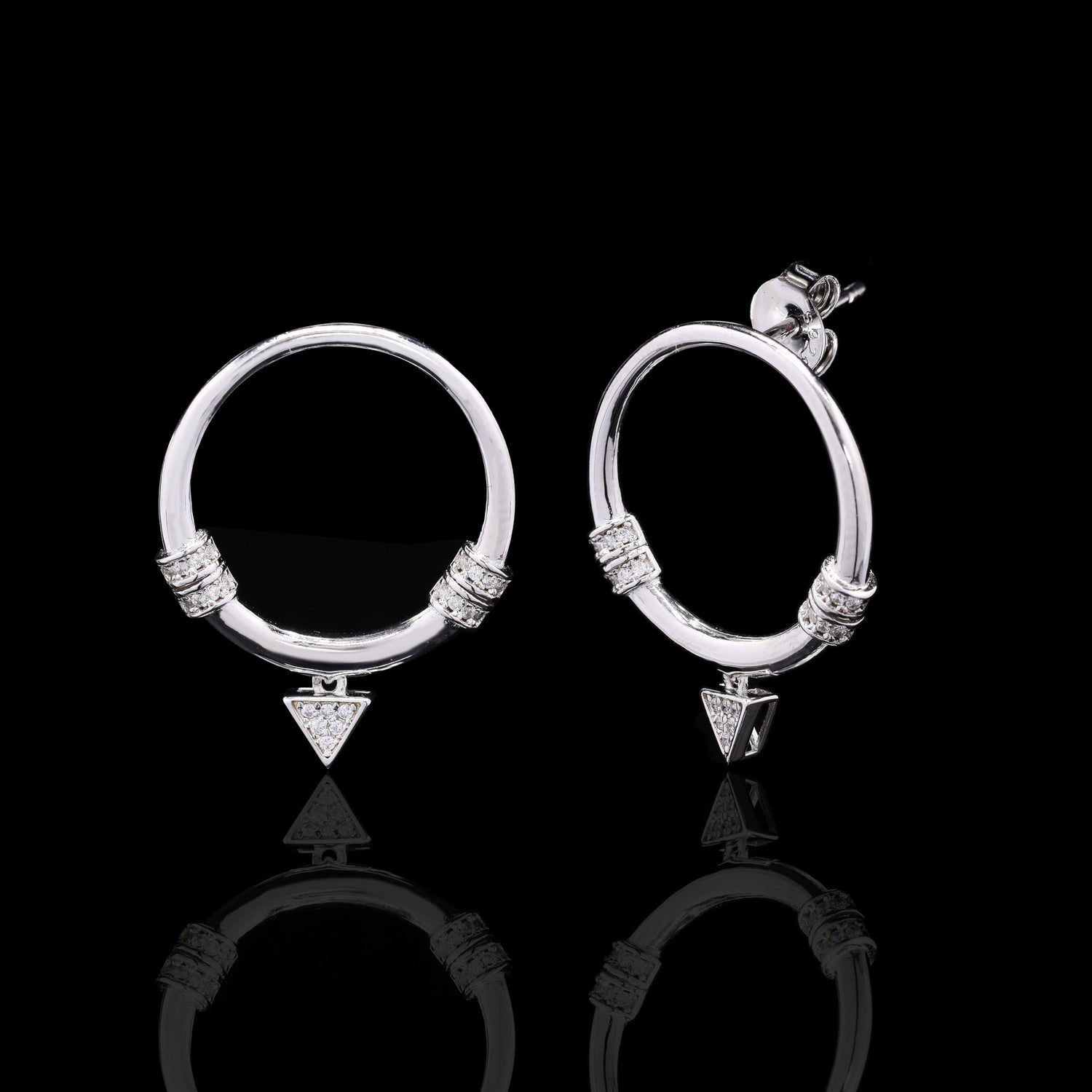 Hoop and Hang Silver Earrings
