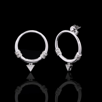 Hoop and Hang Silver Earrings