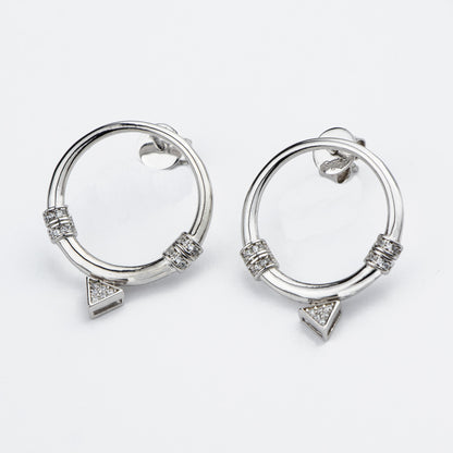 Hoop and Hang Silver Earrings
