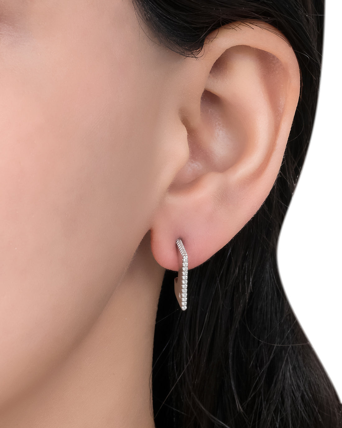 Cut Edge Silver Studs