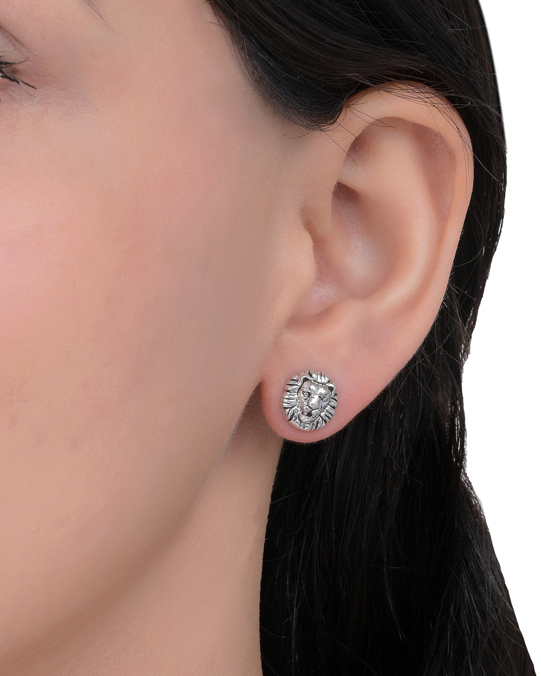 Fearless Lion Silver Studs