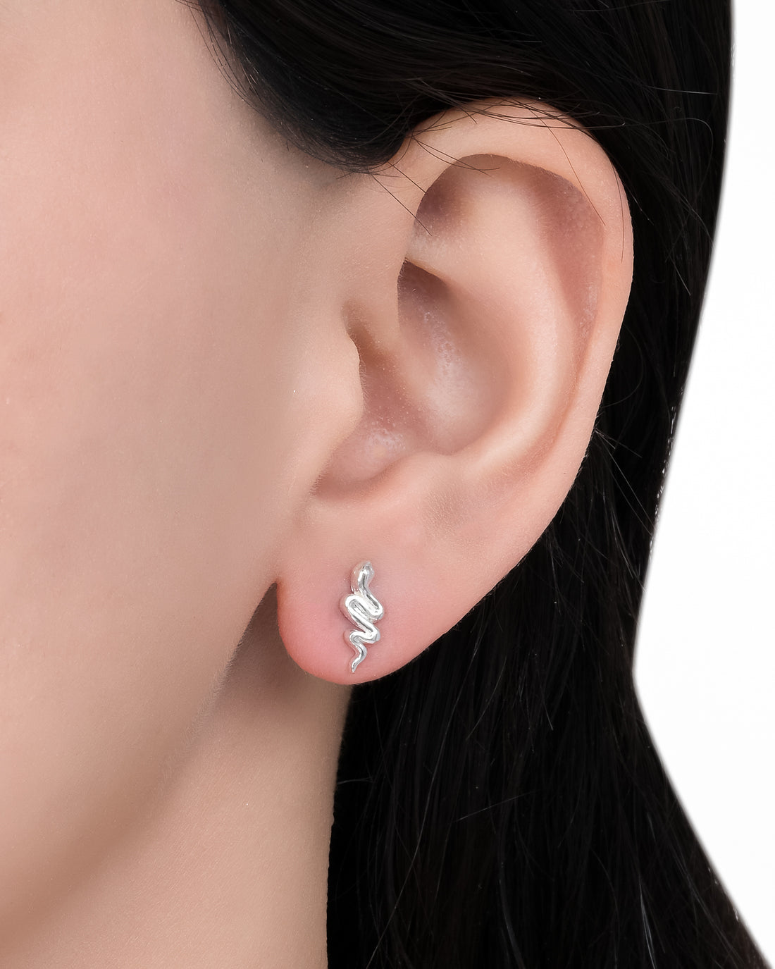 Sassy Snake Silver Studs
