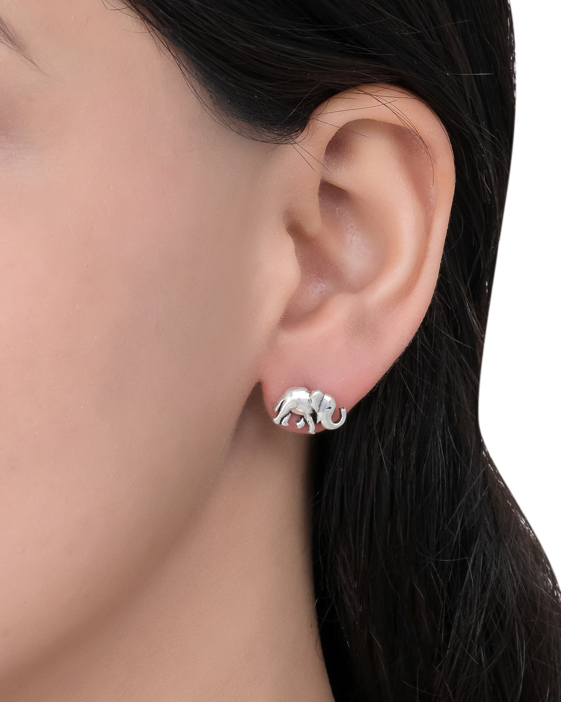 Baby Elephant Silver Studs