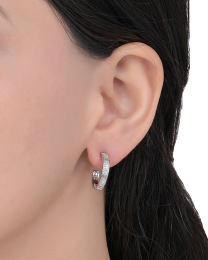 Silver Luxe Hoops
