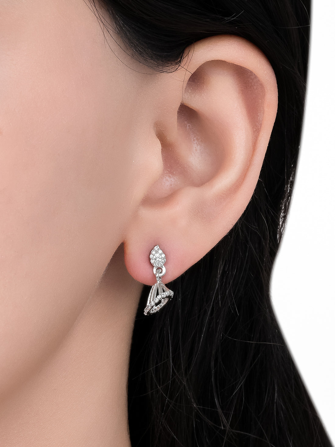 Noor Silver Jhumki