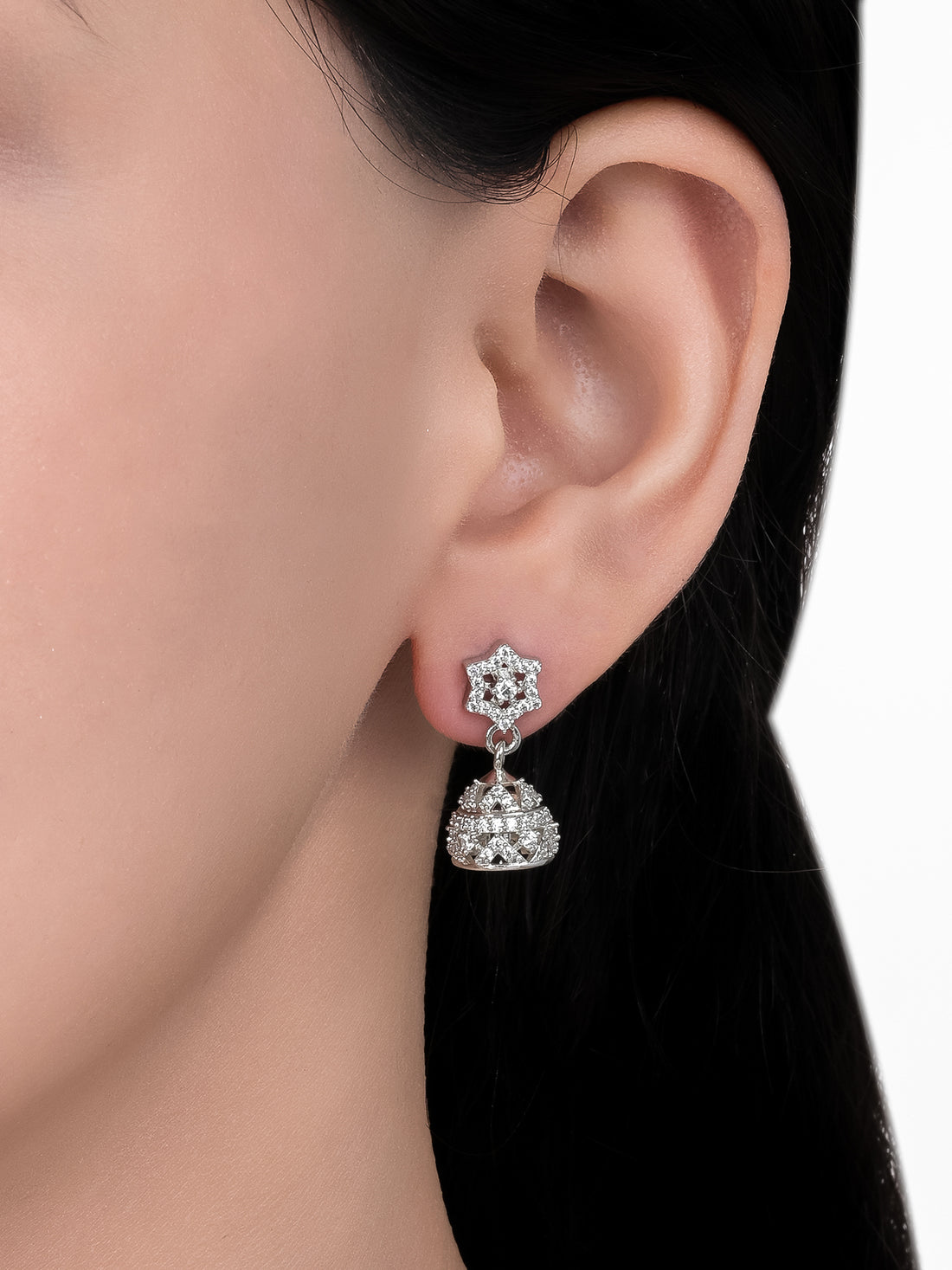 Tara Silver Jhumki