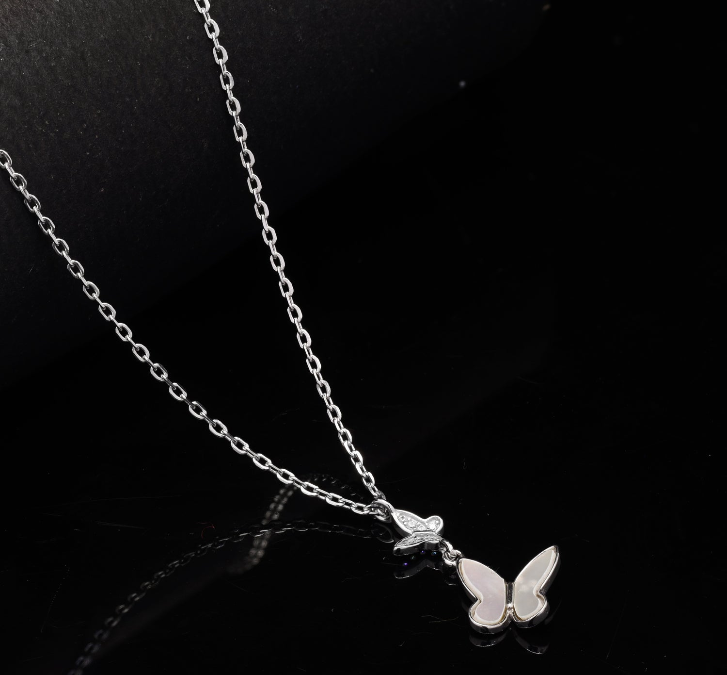 Dancing Butterflies Silver Pendant