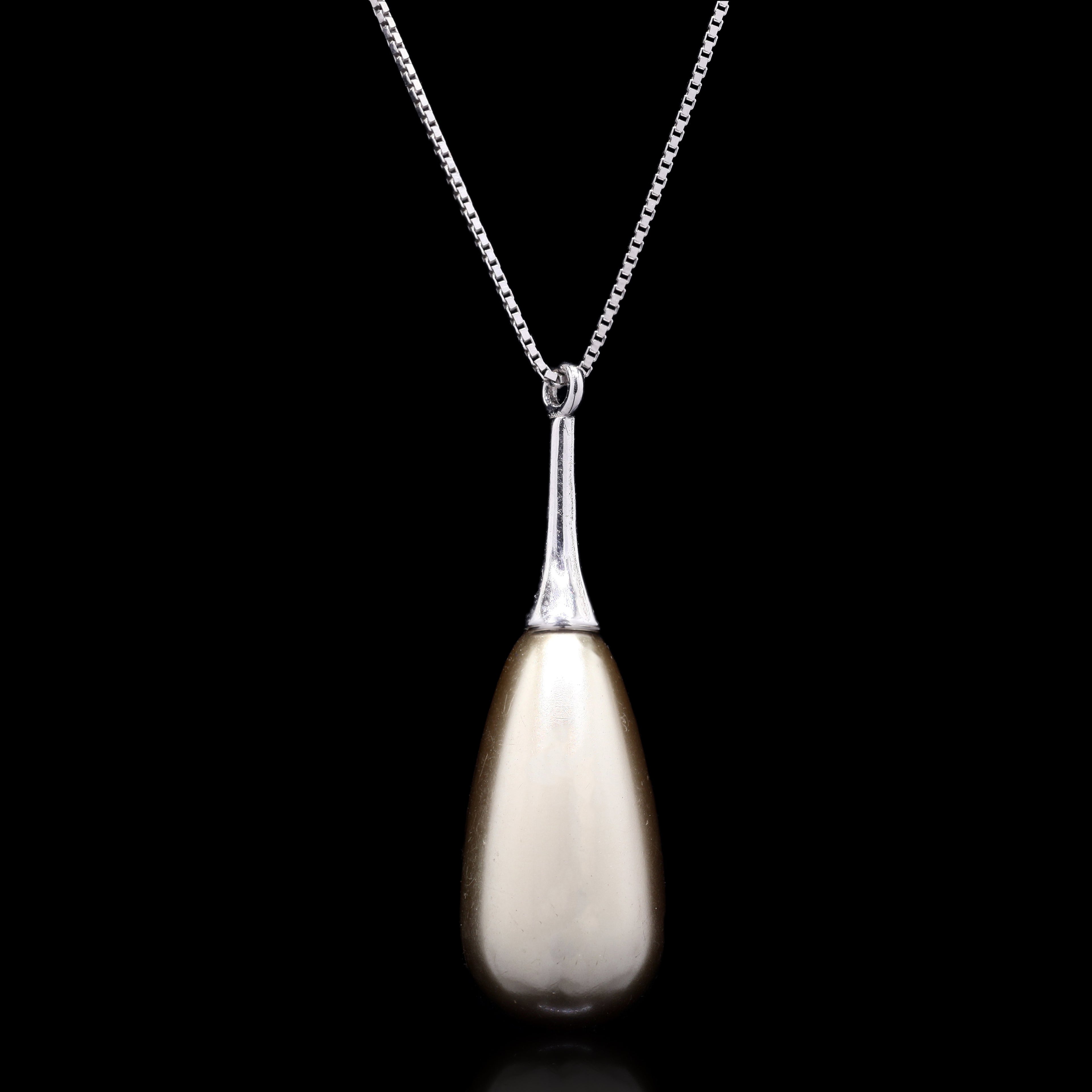 Golden Drop Silver Pendant