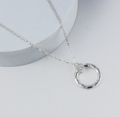 Halo Ring Silver Pendant