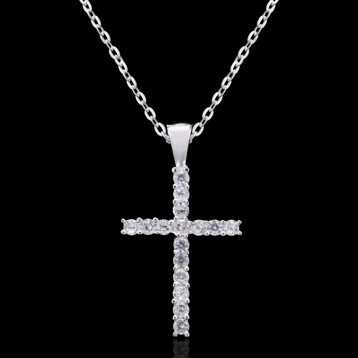 Shiny Cross Silver Pendant