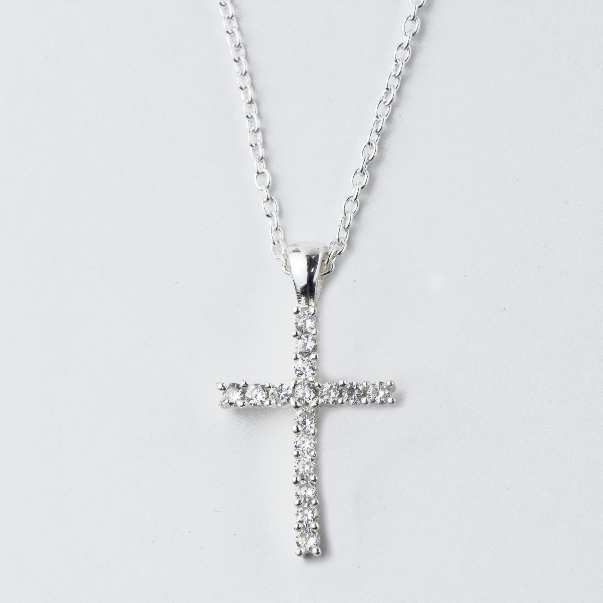 Shiny Cross Silver Pendant