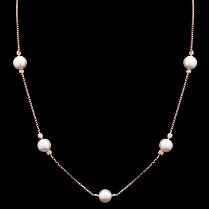 Pearl Cascade Silver Pendant Set