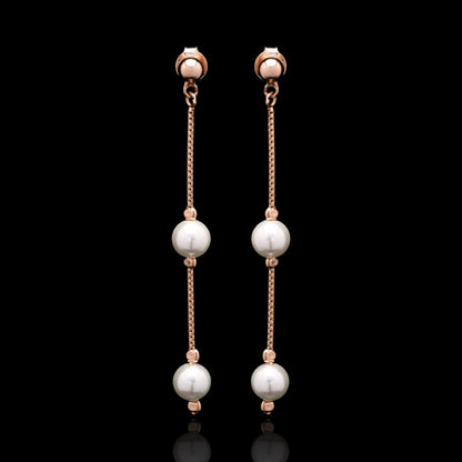 Pearl Cascade Silver Pendant Set