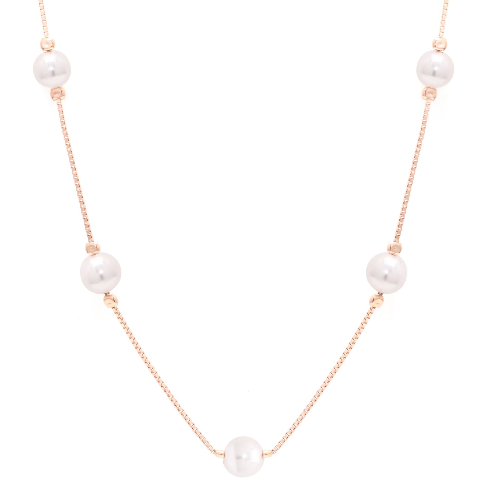 Pearl Cascade Silver Pendant Set