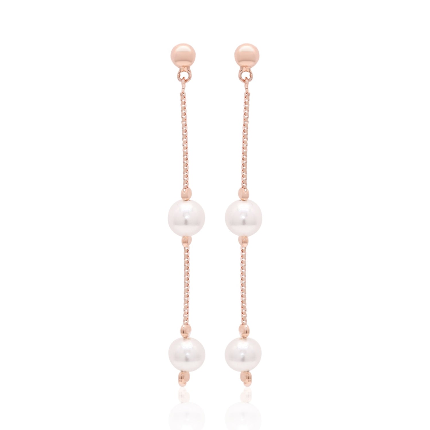 Pearl Cascade Silver Pendant Set