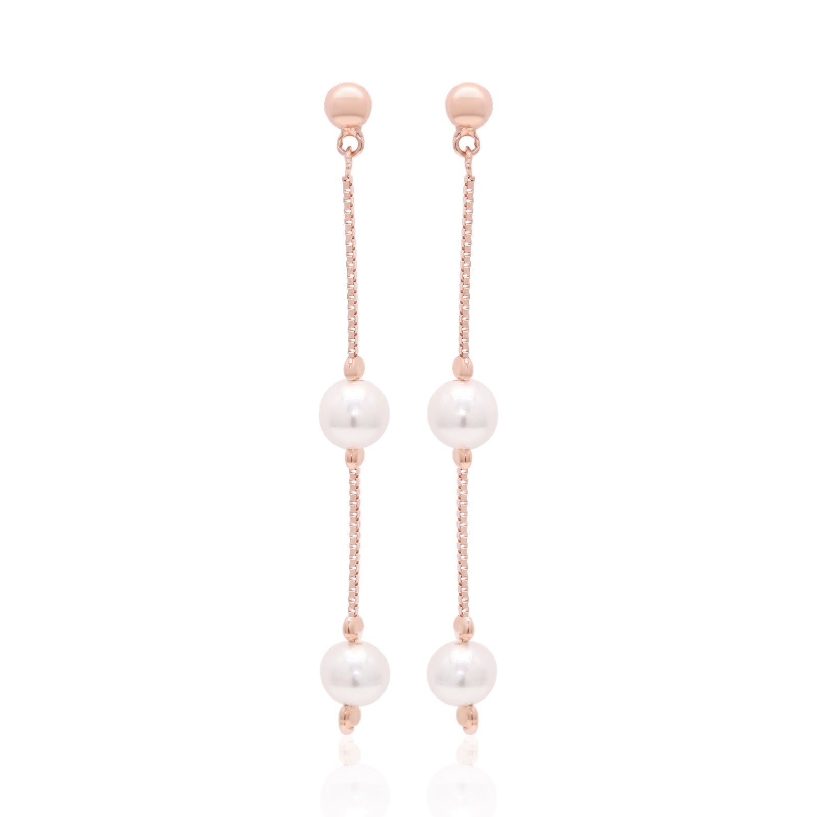 Pearl Cascade Silver Pendant Set