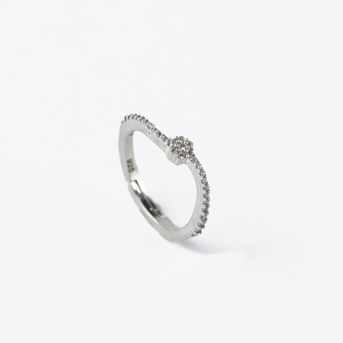 Flower Wave Silver Ring