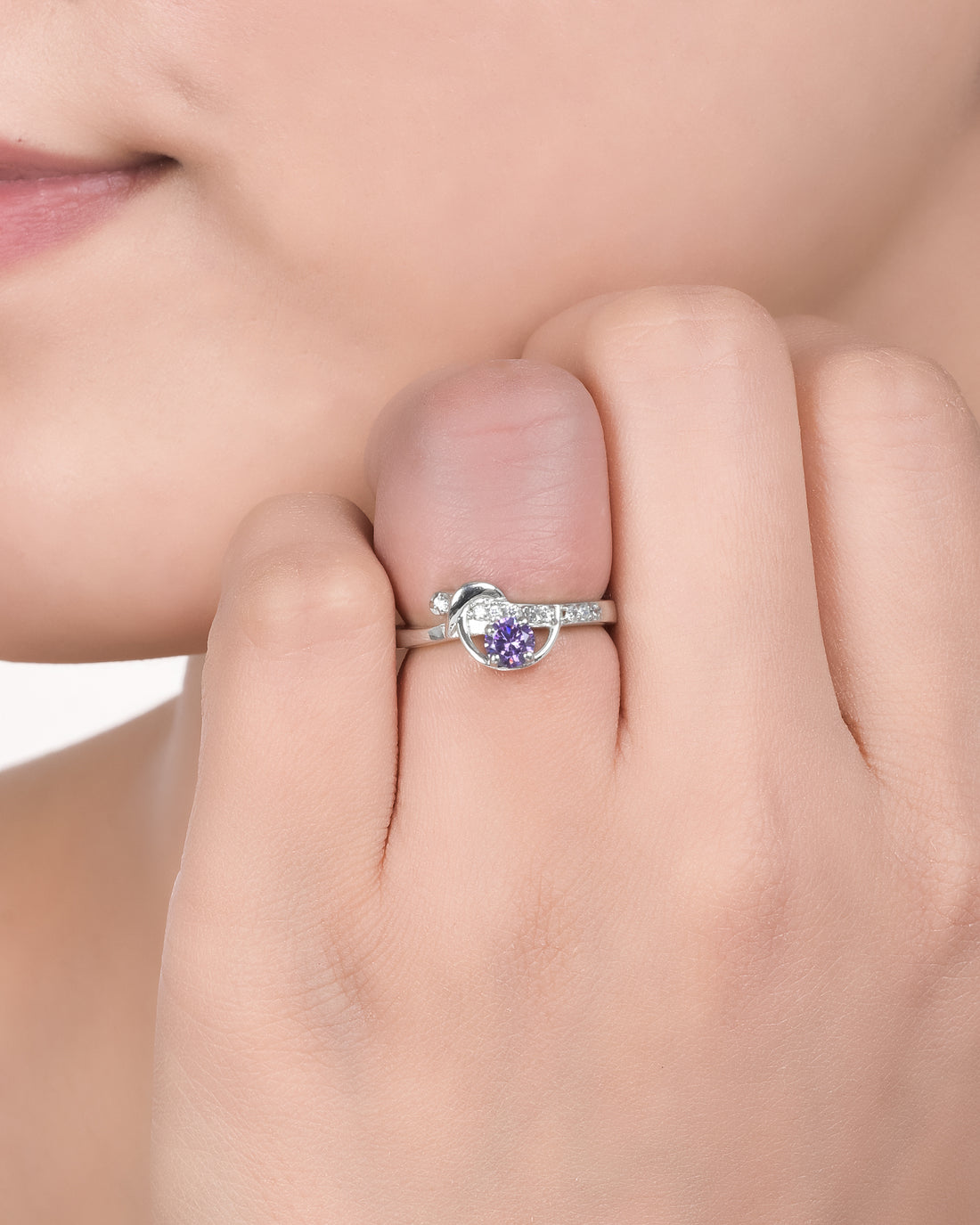 Urban Amethyst Silver Ring