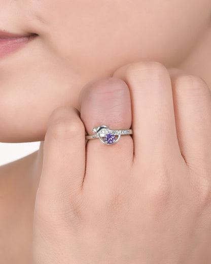 Urban Amethyst Silver Ring