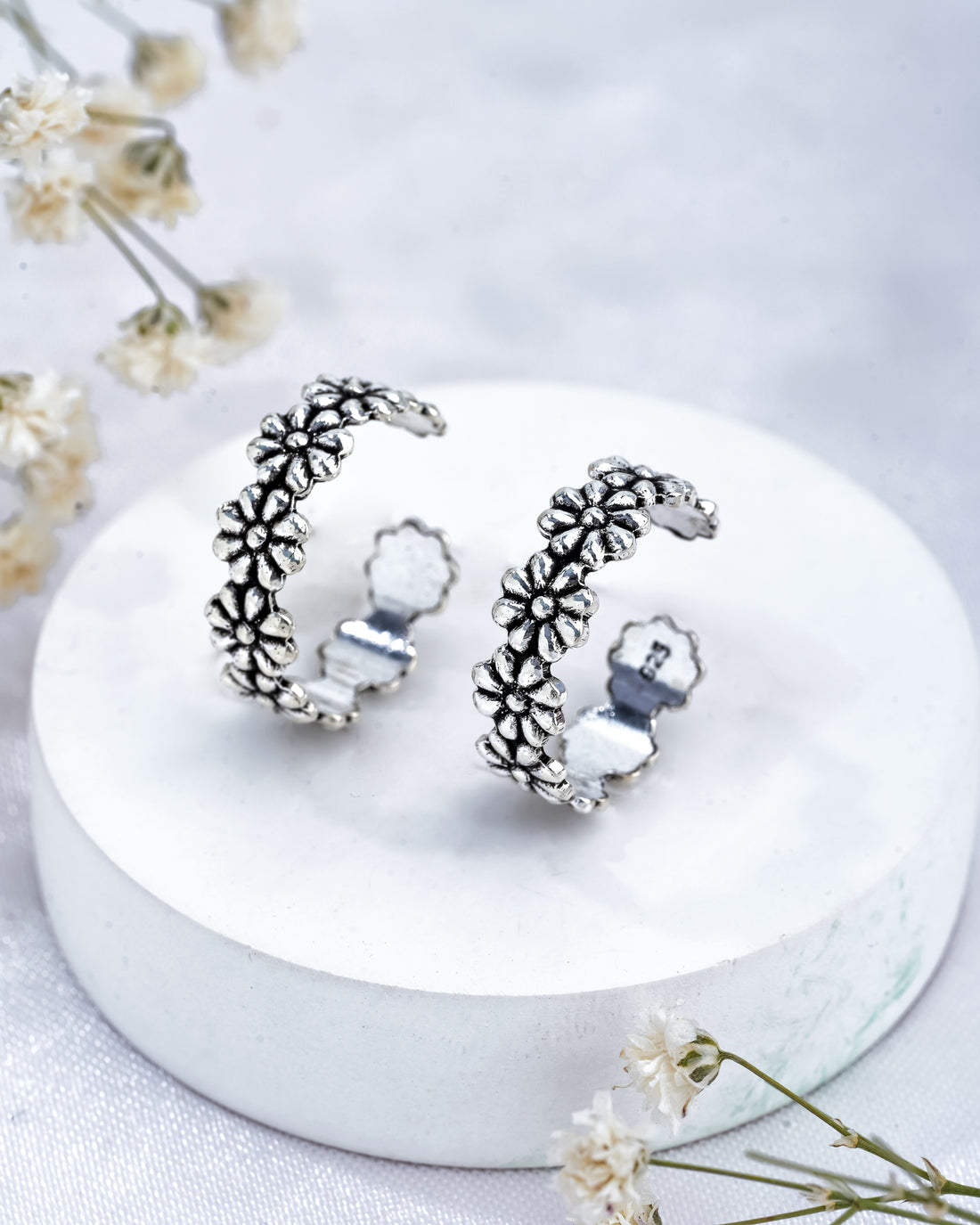 Blossom Silver Toe Rings
