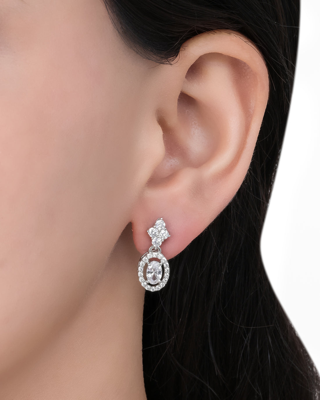 Timeless Oval Silver Earrings