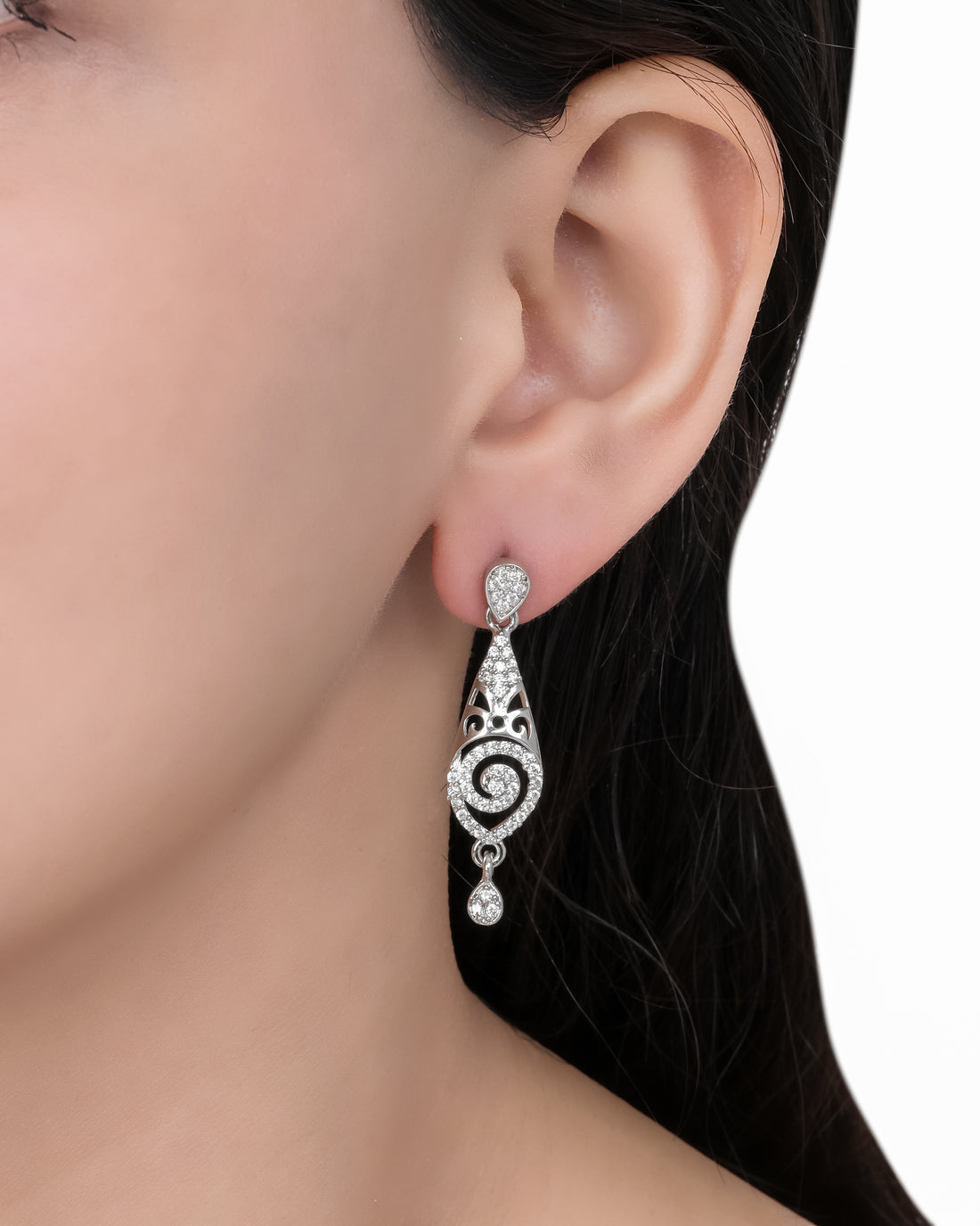 Twist and Turn Silver Earrings