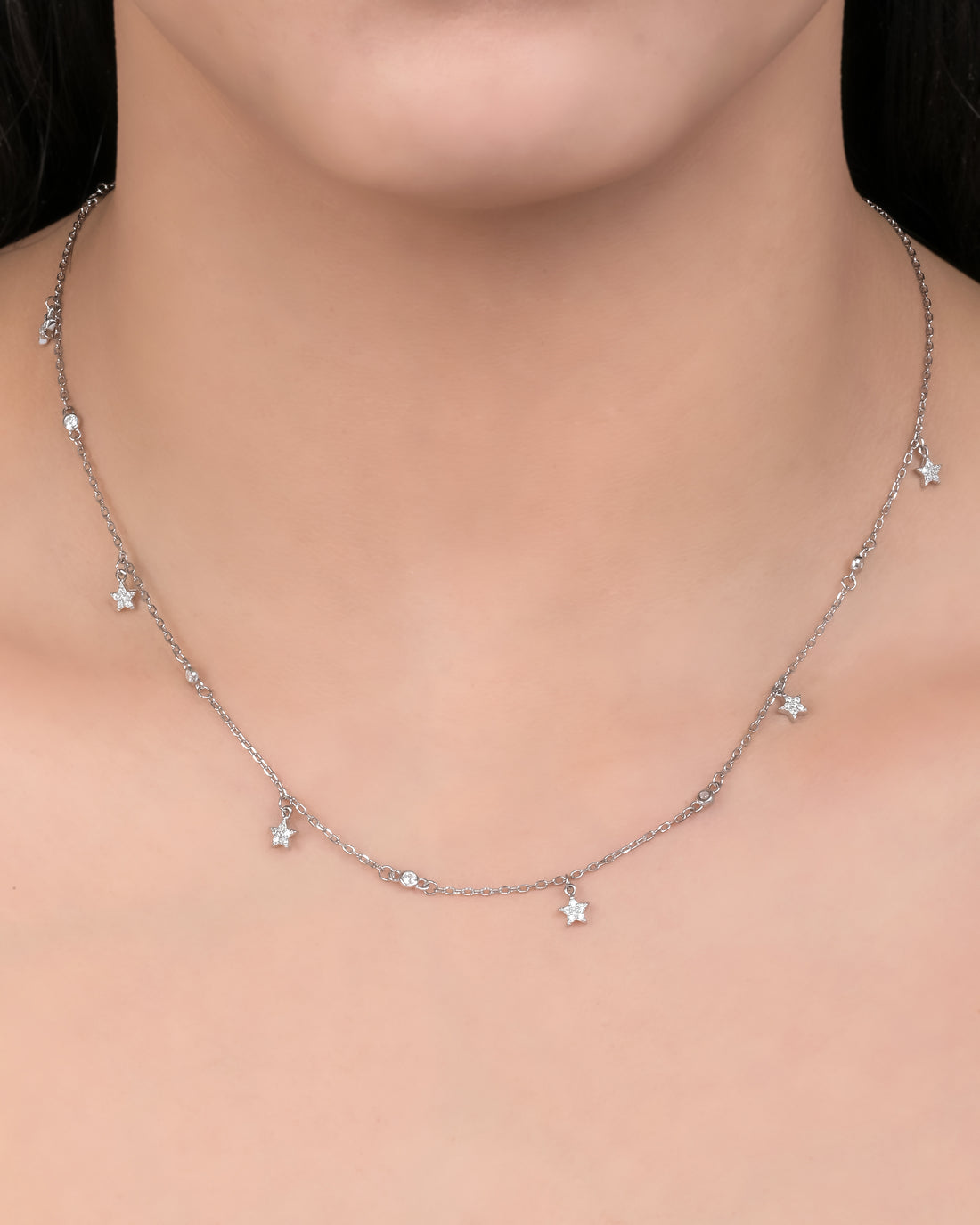 Starry Night Silver Necklace