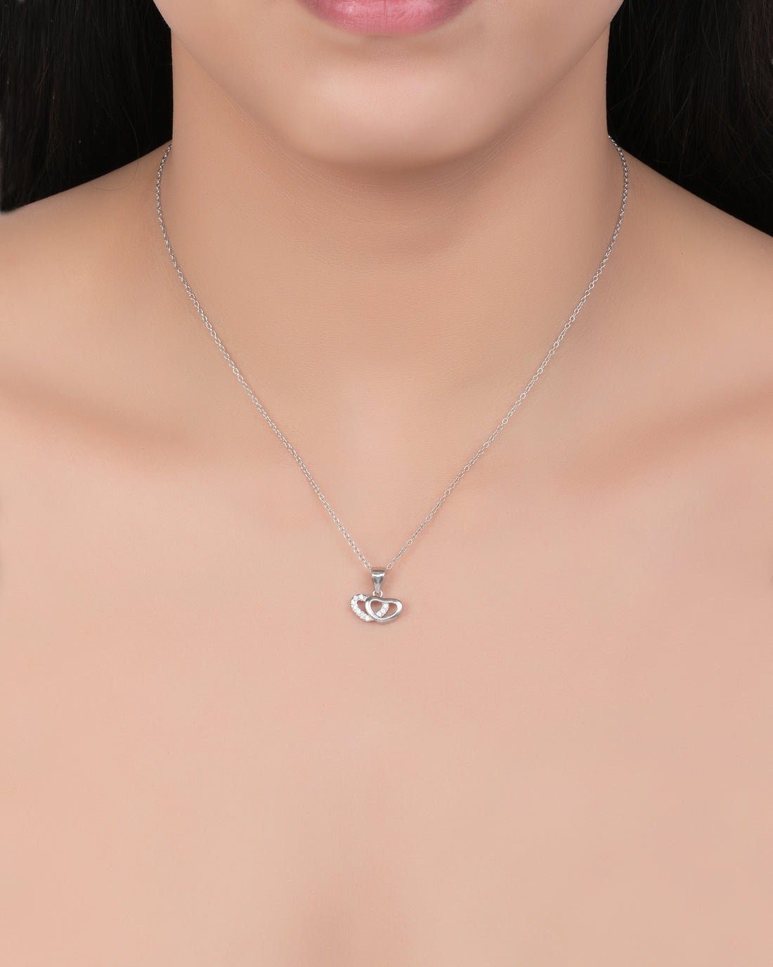 Intertwined Hearts Pendant Set