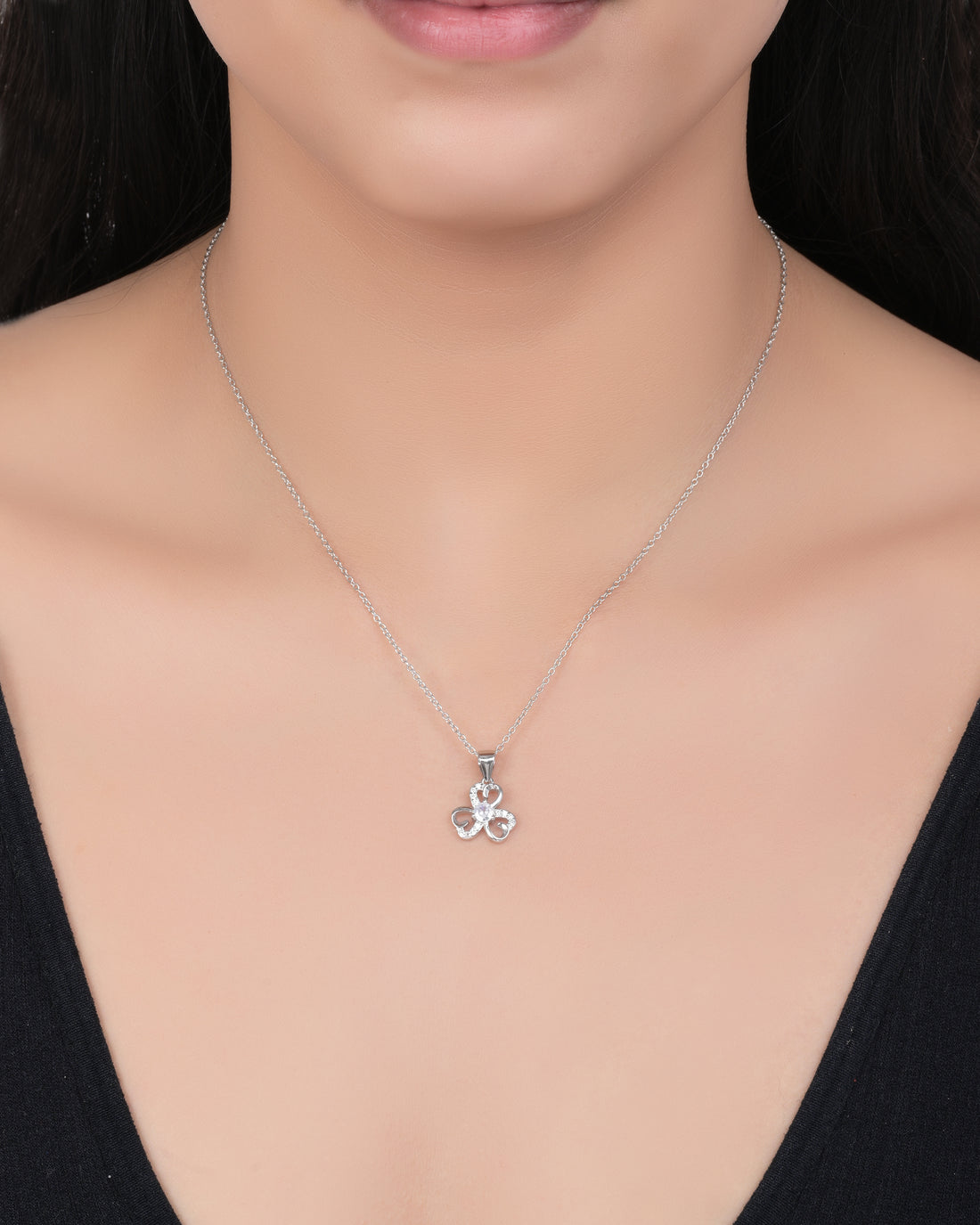 Clover Silver Pendant Set