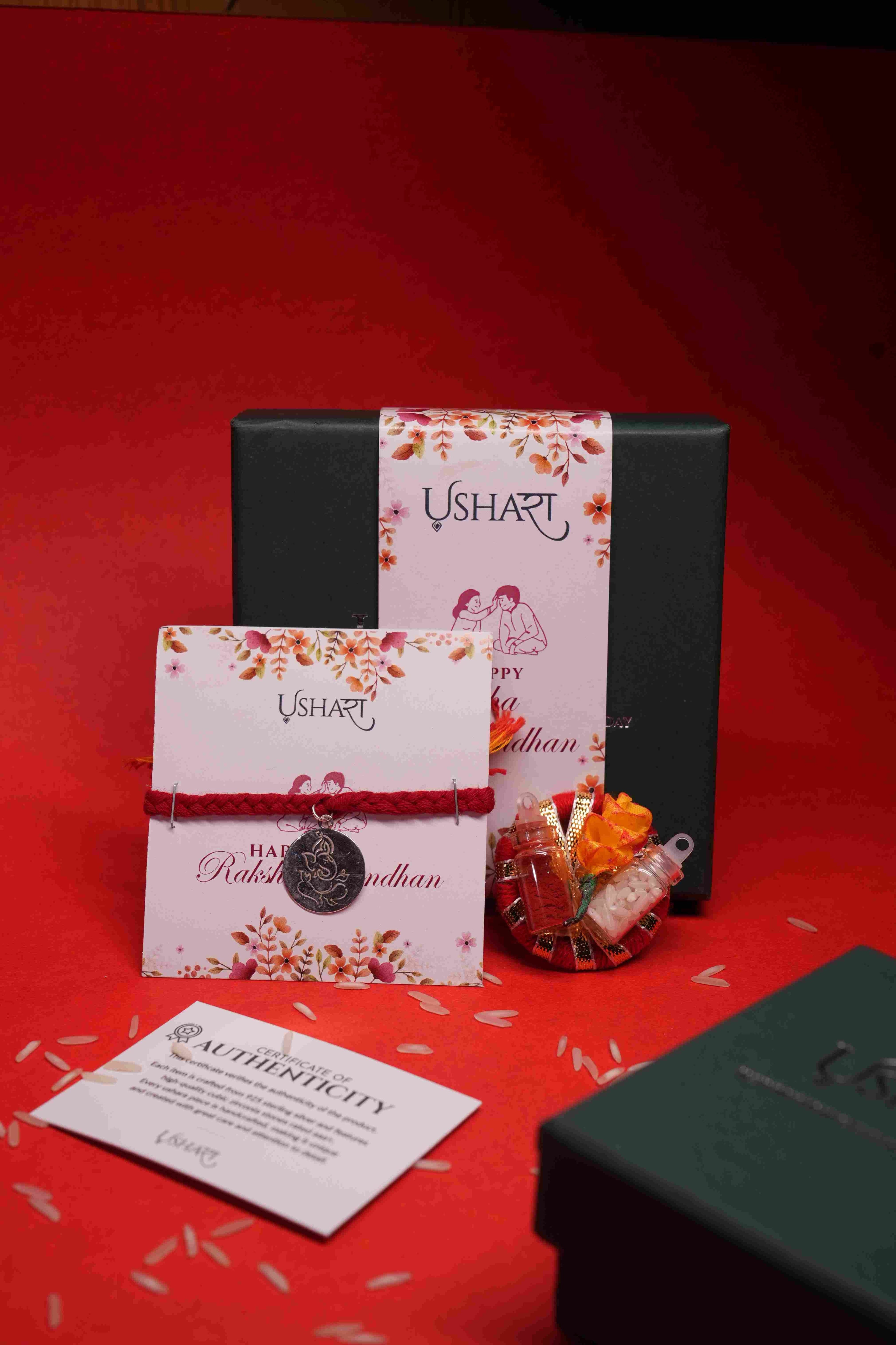 Ganesh Ji Coin Silver Rakhi