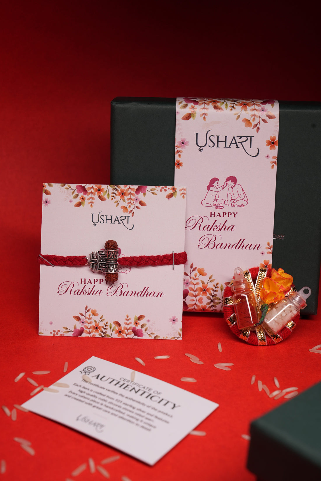 Mahakal Rudraksh Silver Rakhi