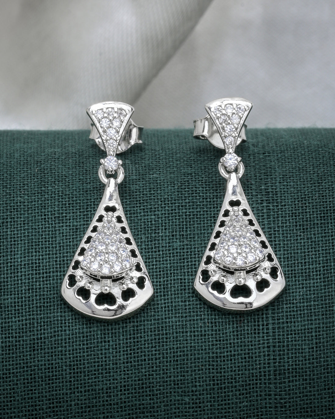 Soft Curve Silver Earrings