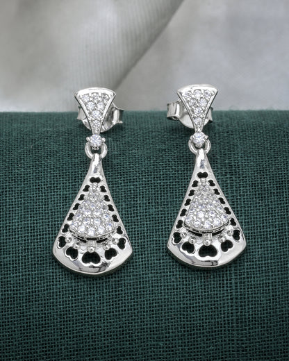 Soft Curve Silver Earrings