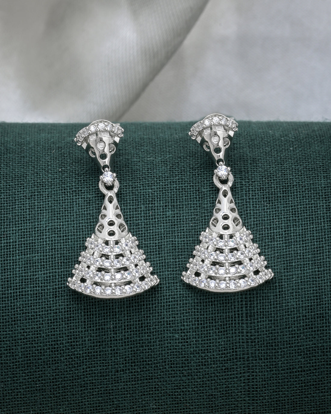 Bold Statement Silver Earrings