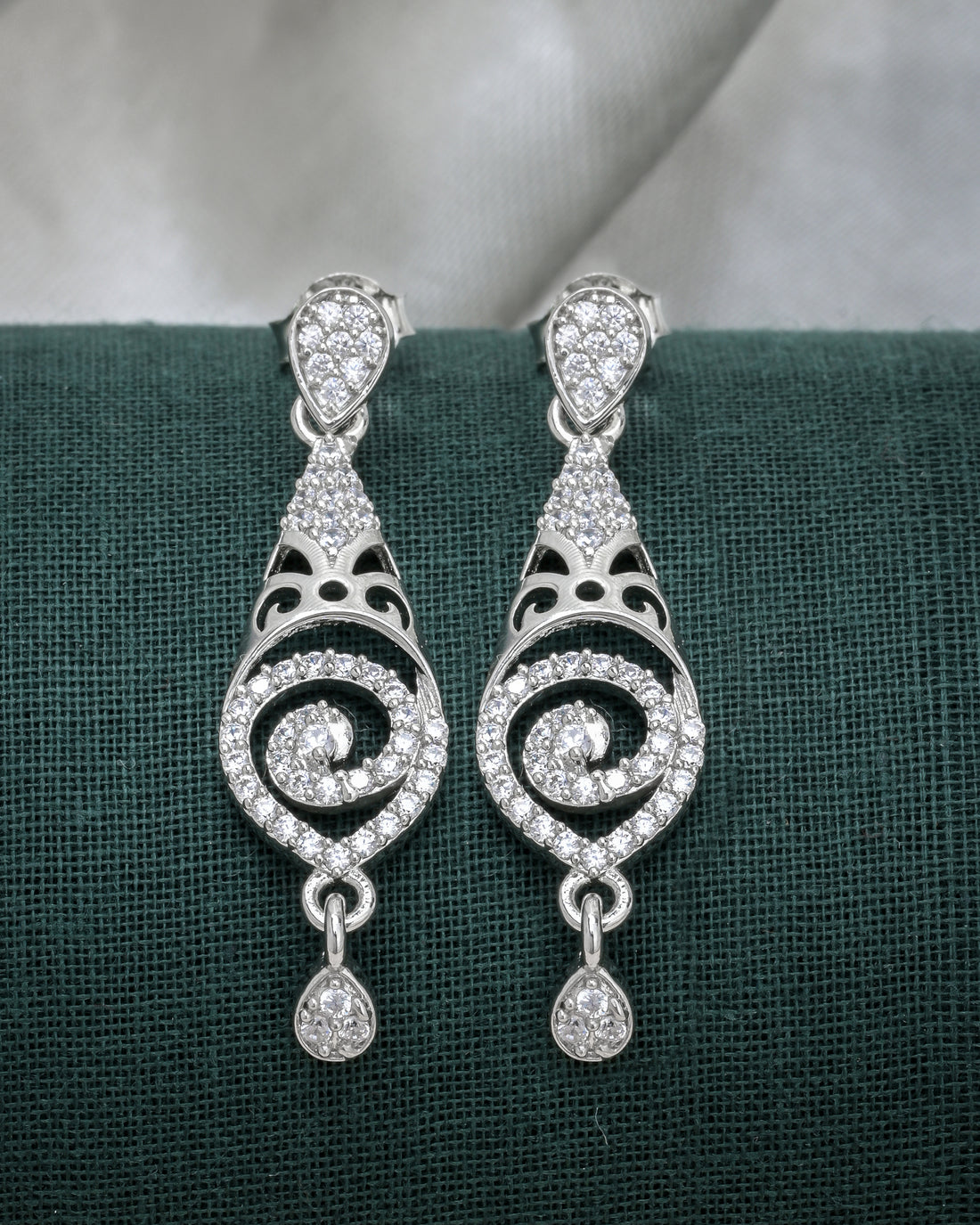 Twist and Turn Silver Earrings