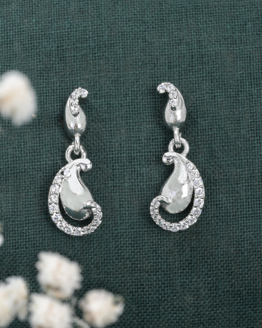 Dainty Drops Silver Earrings