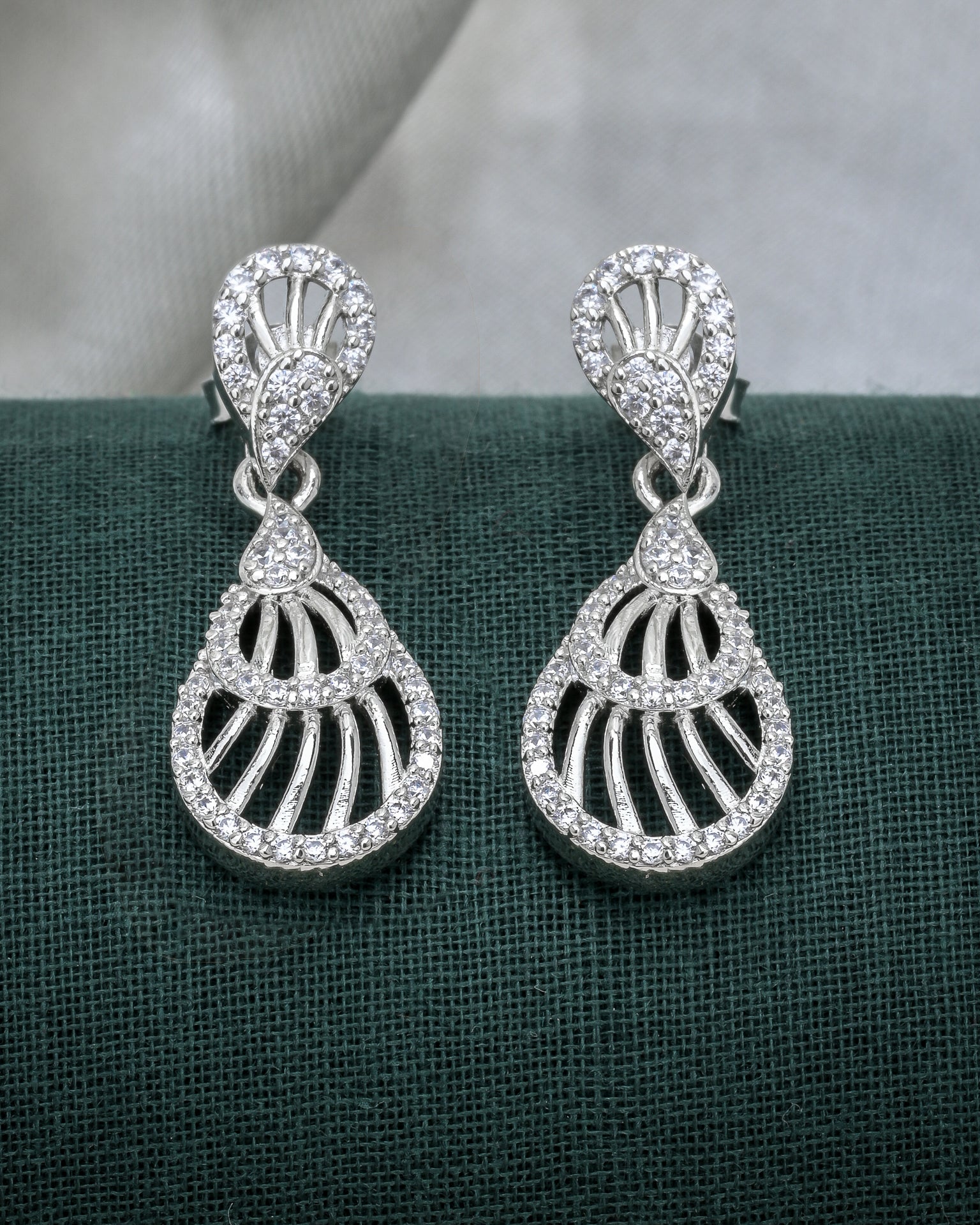 Dewy Drops Silver Earrings