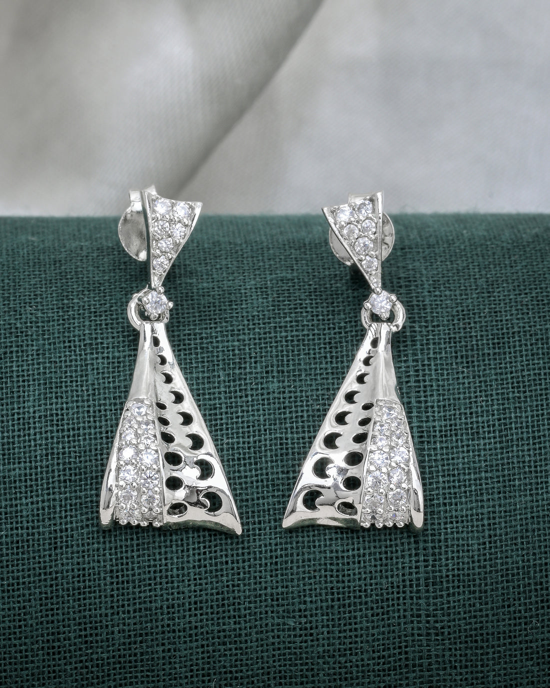 Celeste Curve Silver Earrings