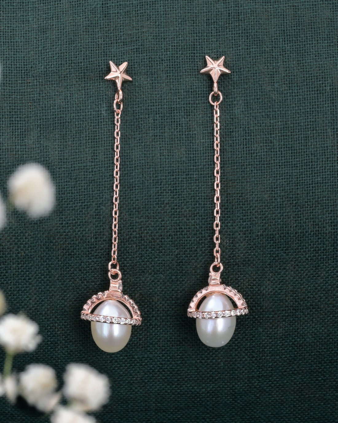 Pearl Drop Silver Earrings