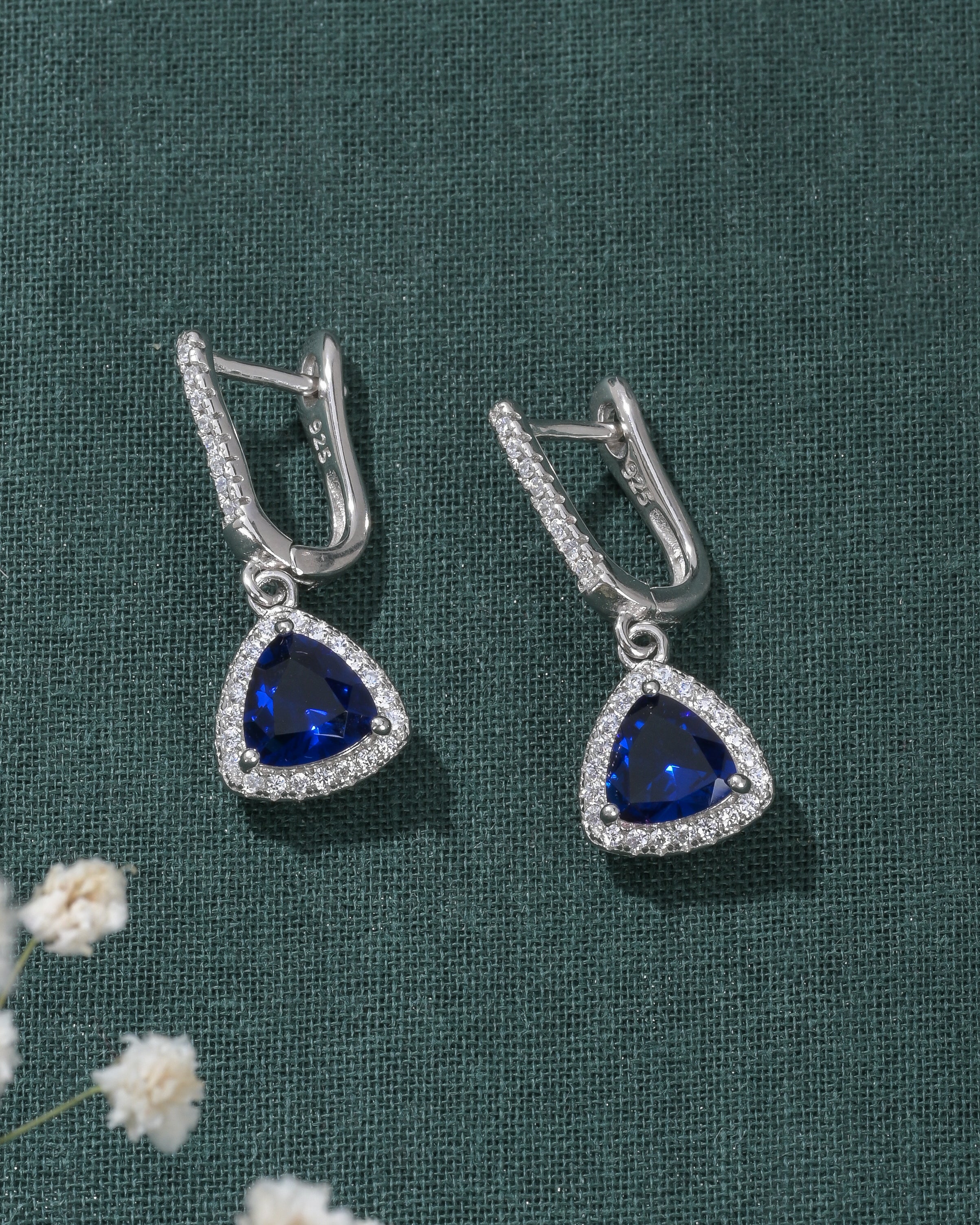 Forever Blue Silver Earrings