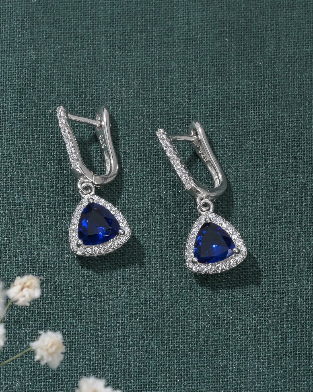 Forever Blue Silver Earrings