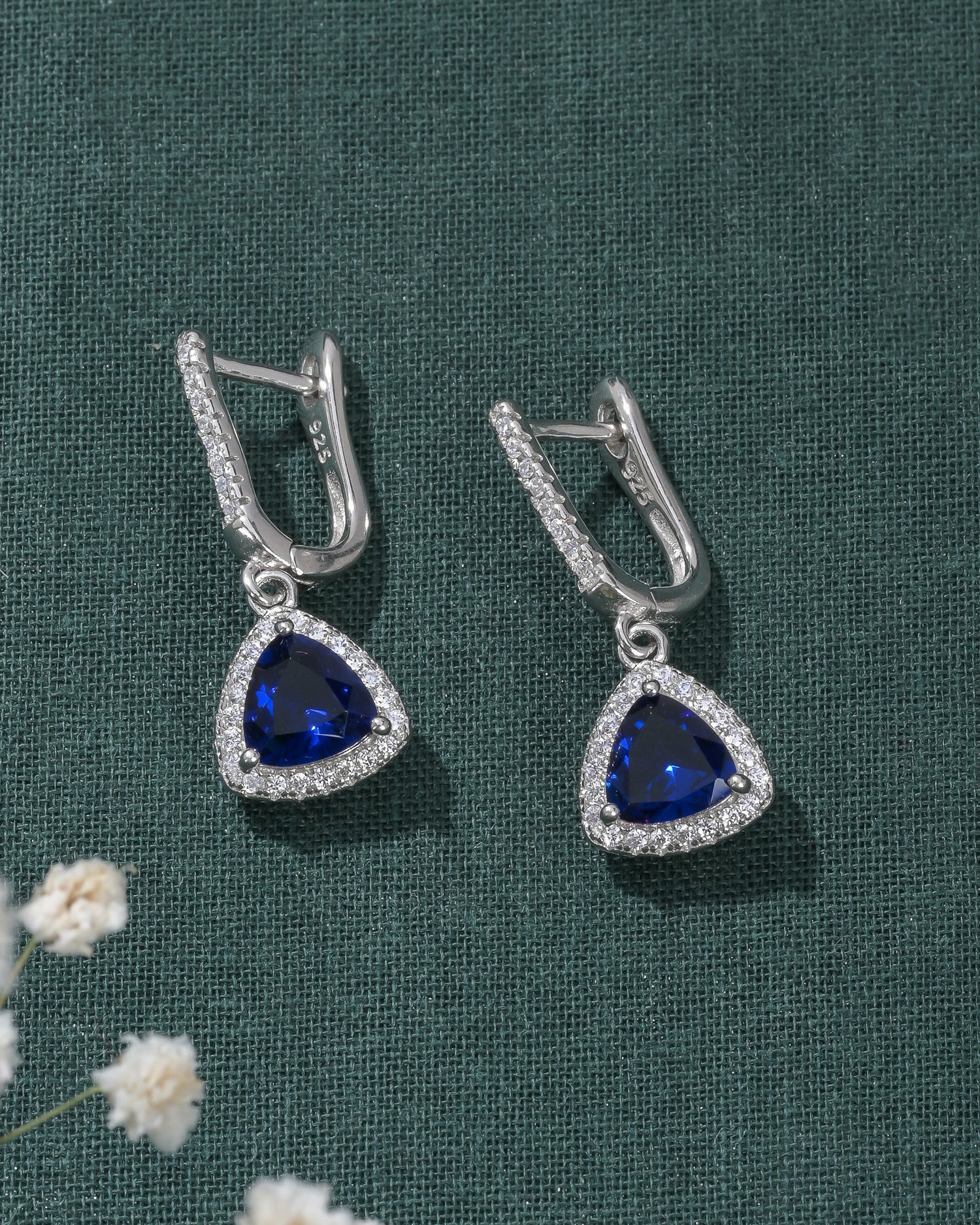 Forever Blue Silver Earrings